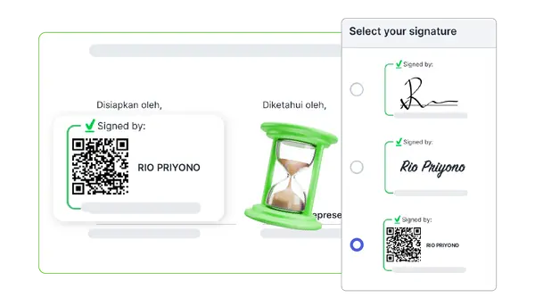 Fitur tanda tangan digital - Barcode
