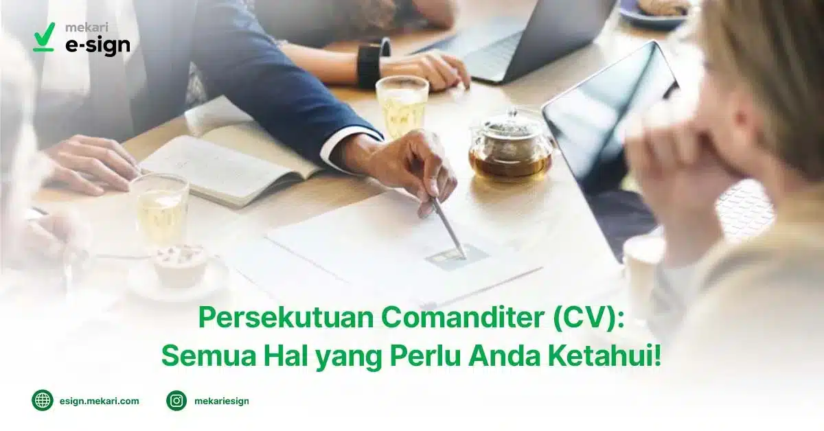 featured image Persekutuan Comanditer (CV)