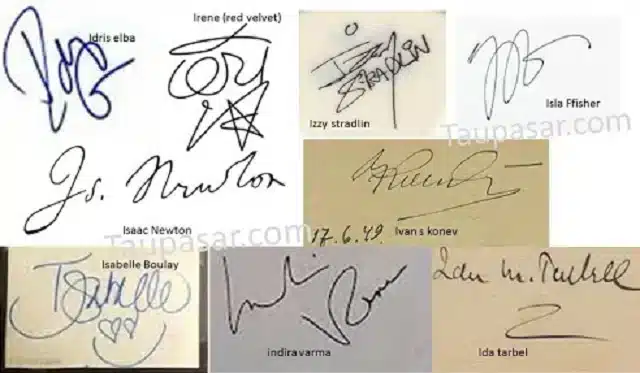 Contoh Tanda Tangan Huruf I