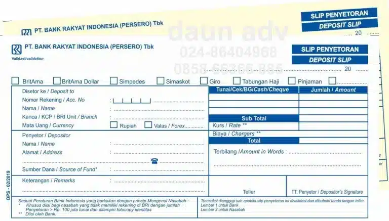 Contoh Kwitansi Transfer Uang