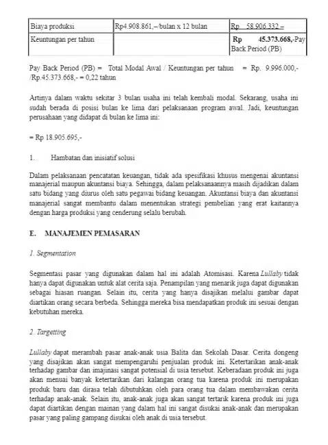 Contoh Laporan Bisnis Bagian 10