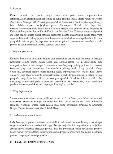 Contoh Laporan Bisnis Bagian 11