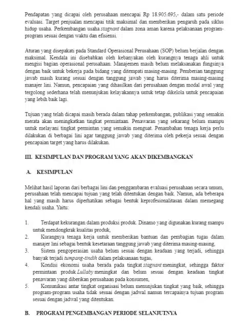 Contoh Laporan Bisnis Bagian 12