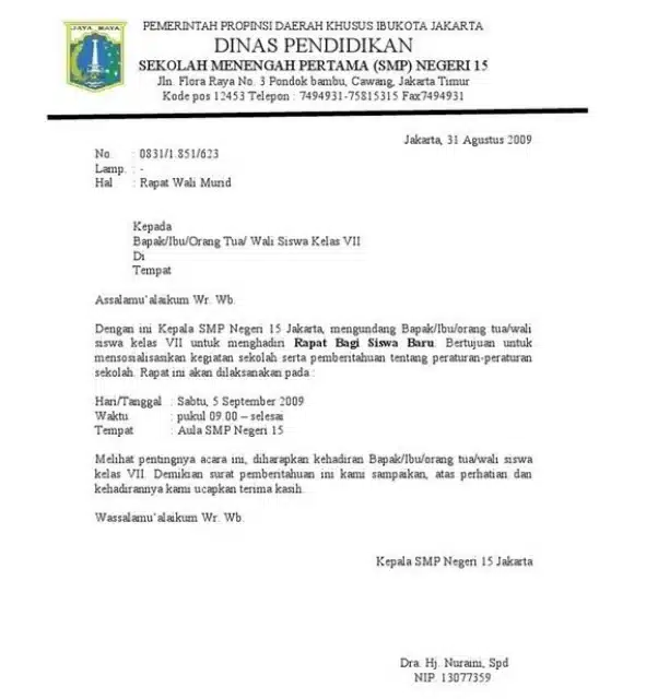 Contoh Surat Edaran Dinas Pendidikan