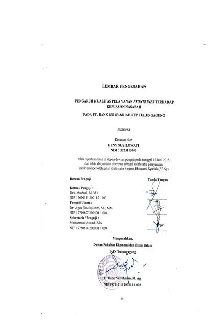 Lembar Pengesahan Sederhana 1