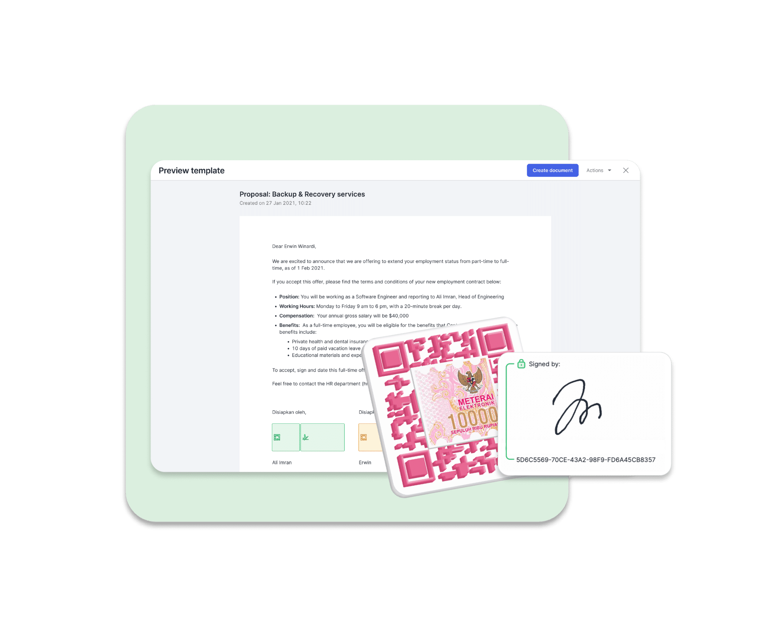 audit trail: Sign and seal your document