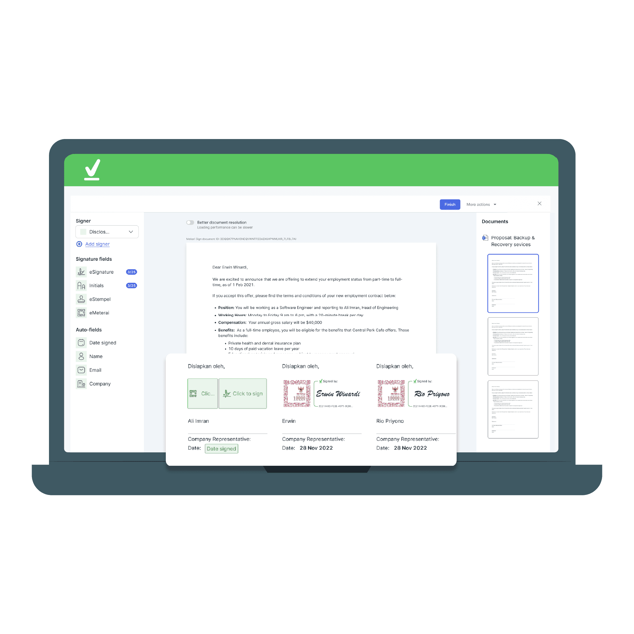 step 3 Electronic Signature