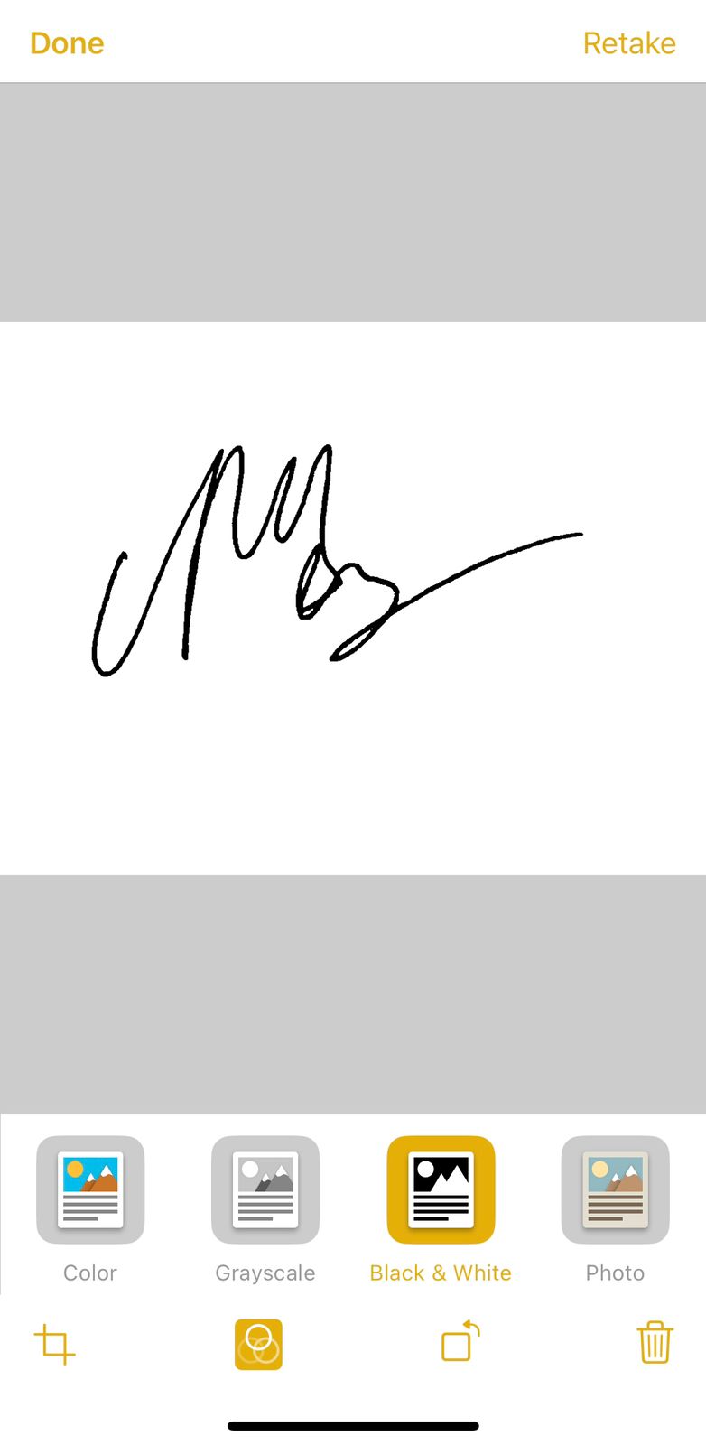 cara scan tanda tangan di iPhone melalui notes