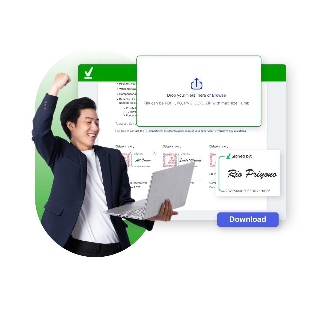 cara menggunakan upload dokumen tanda tangan mekari sign