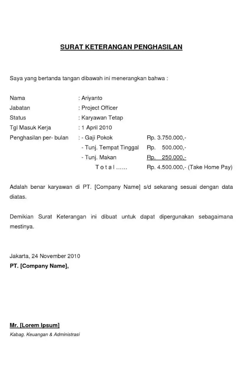 Contoh SKP Karyawan 2
