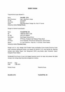 Contoh format surat kuasa