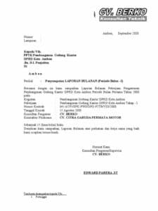 Contoh format surat pengantar