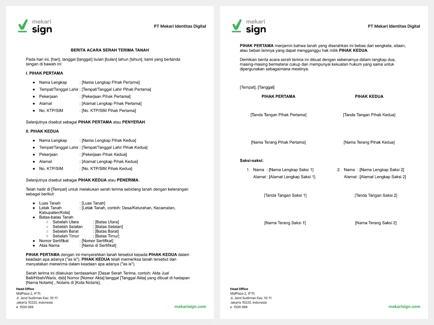 Contoh Berita Acara Serah Terima Tanah - Surat Penyerahan Tanah